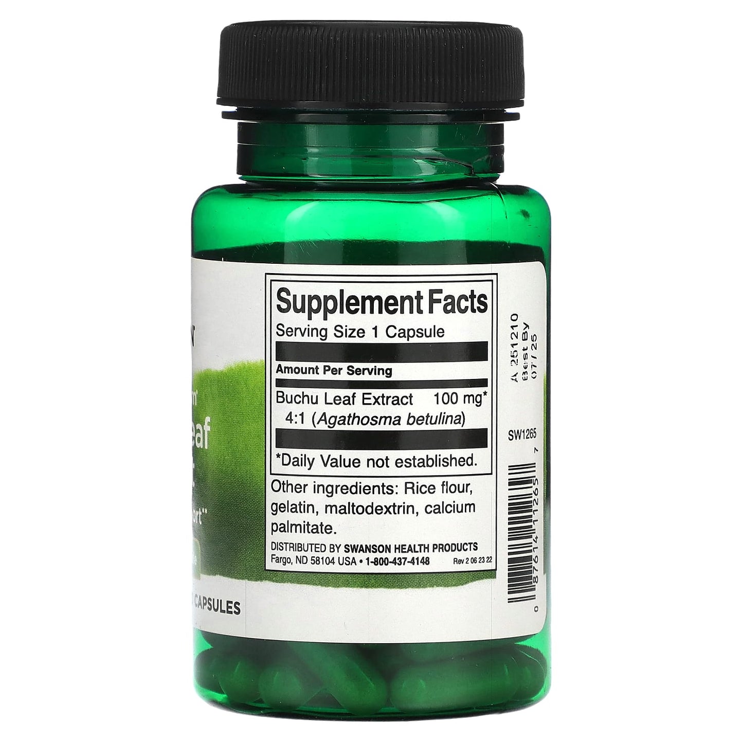 Swanson, Full Spectrum Buchu Leaf Extract, 100 mg, 60 Capsules