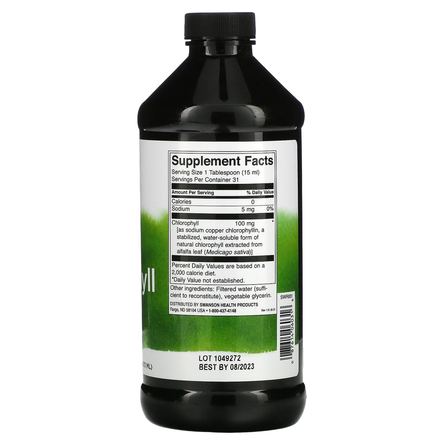 Swanson, Liquid Chlorophyll, 100 mg, 16 fl oz (473 ml)