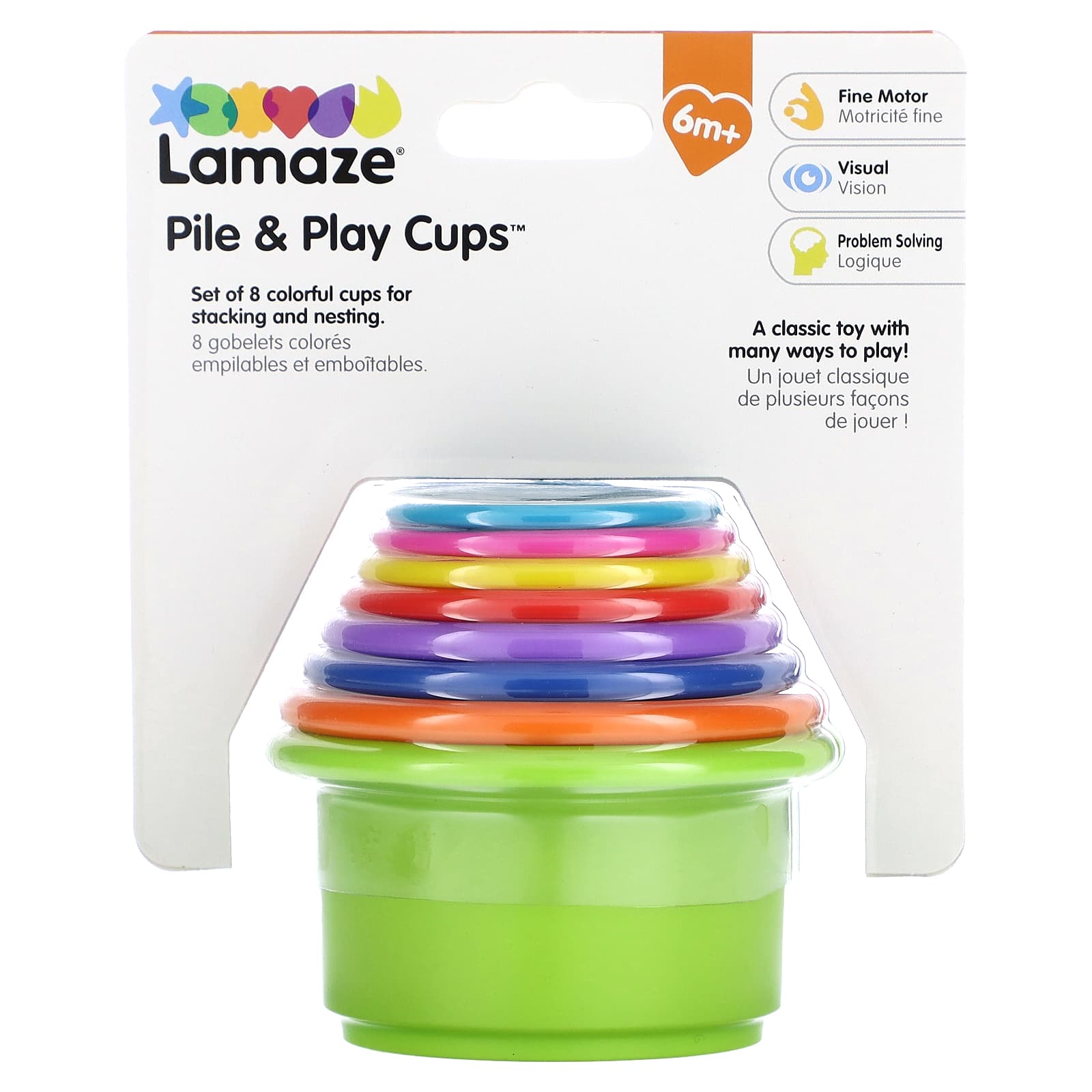 Lamaze-Pile & Play Cups-6 Months+-8 Piece Set