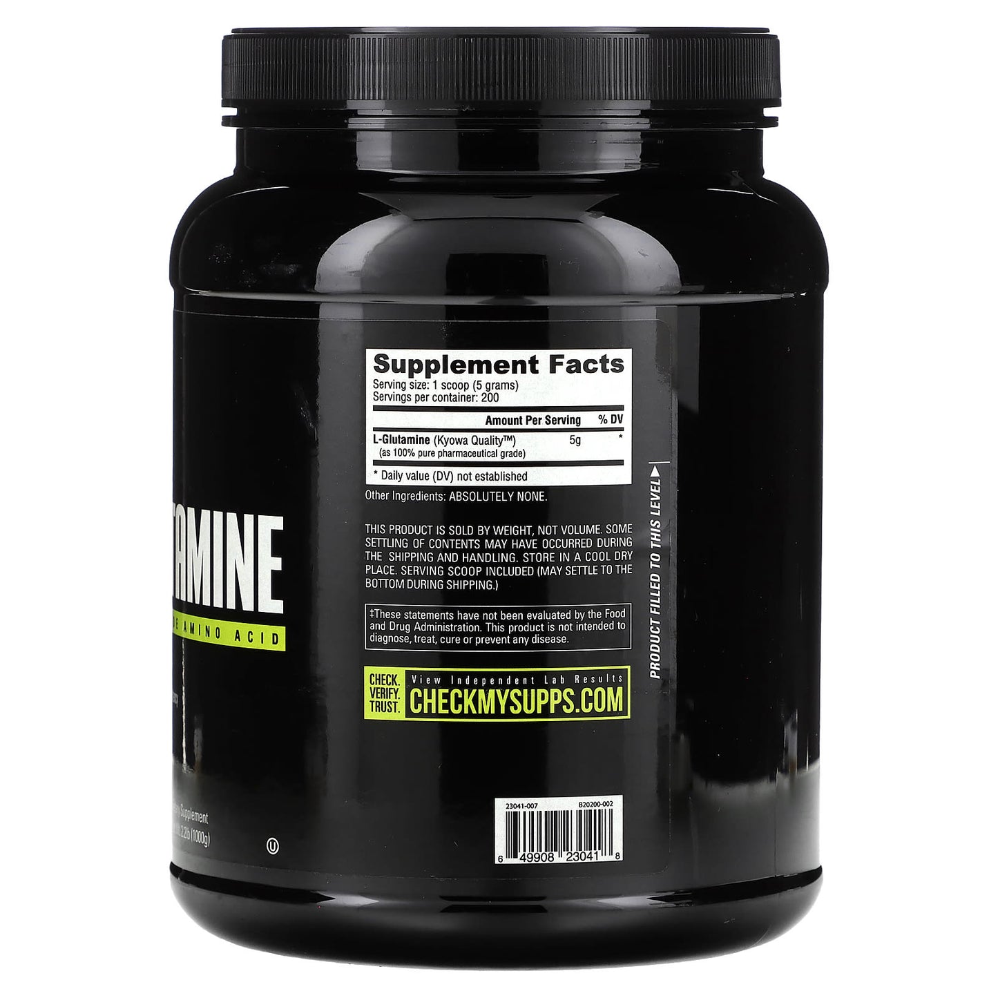 NutraBio, Glutamine, Pure Grade Amino Acid, 2.2 lbs (1,000 g)