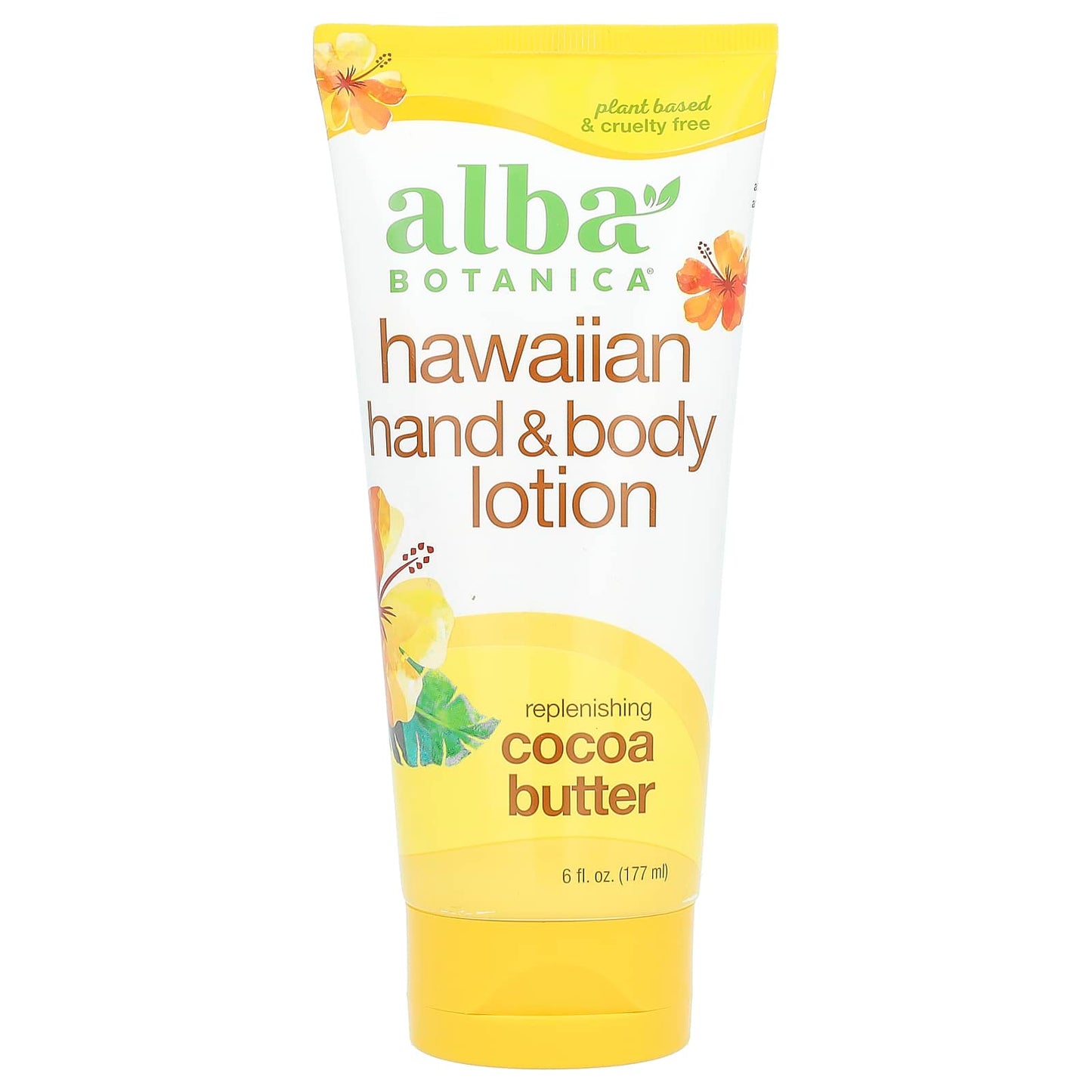 Alba Botanica-Hawaiian Hand & Body Lotion-Cocoa Butter-6 fl oz (177 ml)