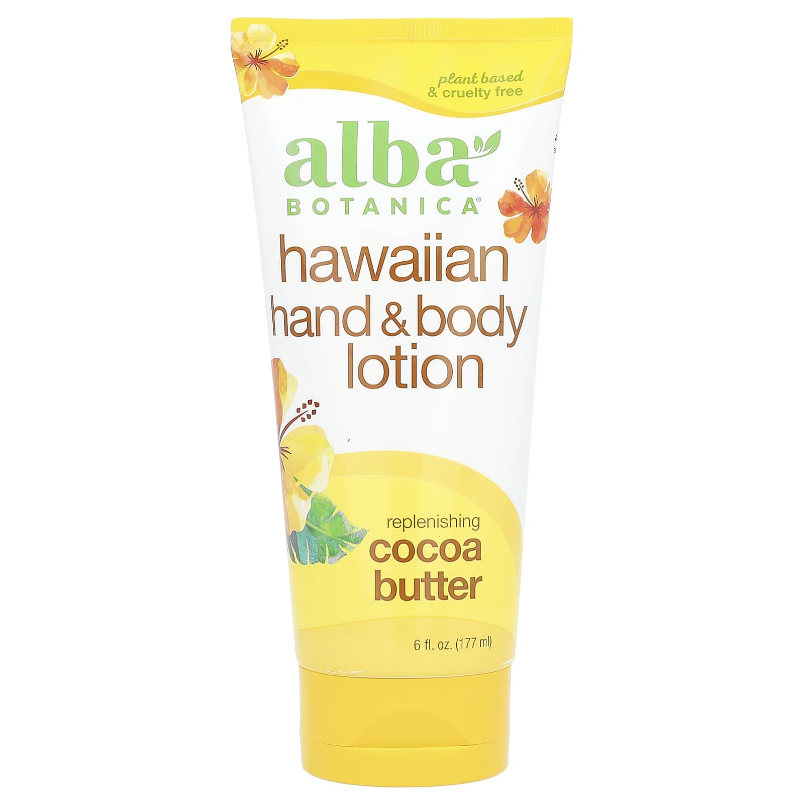 Alba Botanica-Hawaiian Hand & Body Lotion-Cocoa Butter-6 fl oz (177 ml)