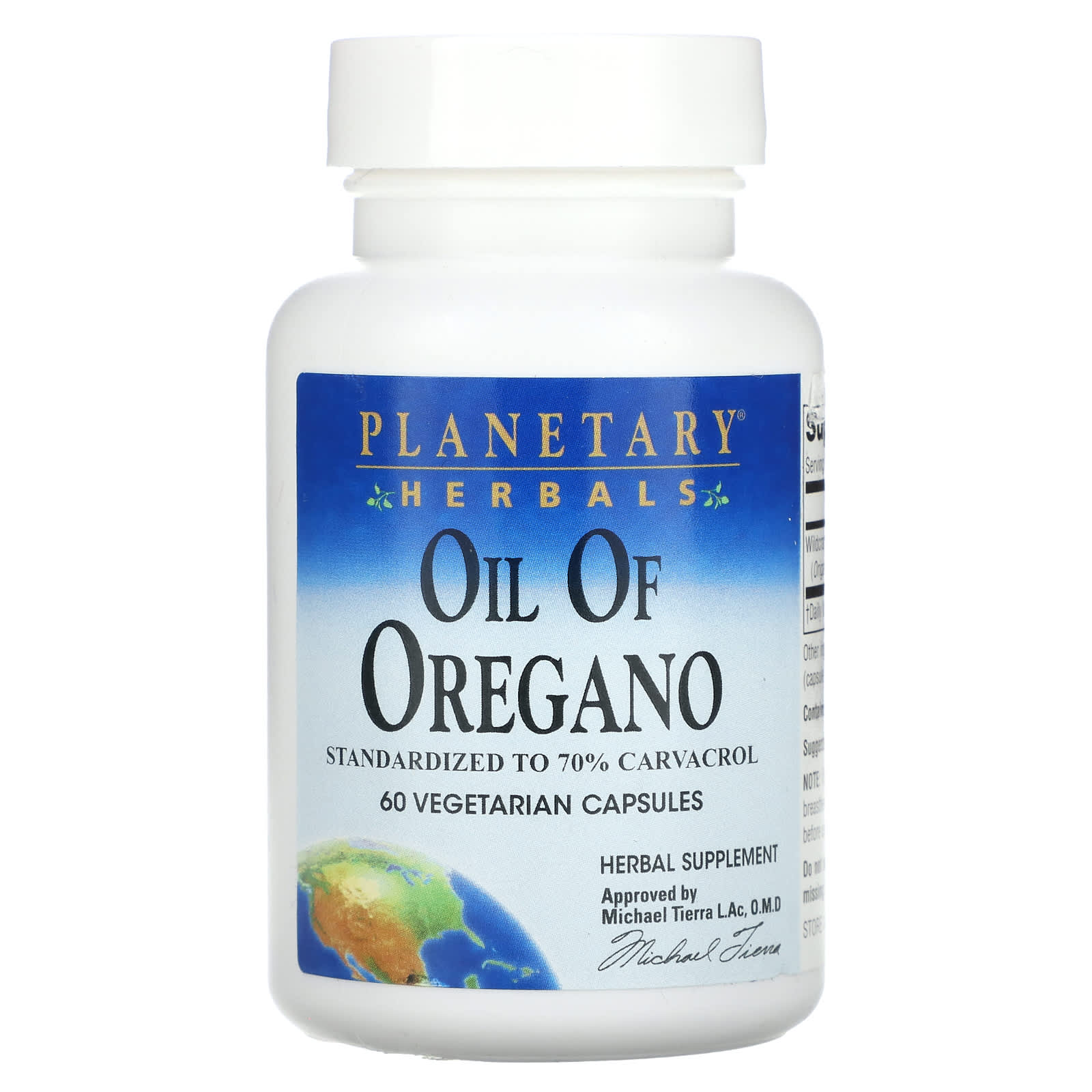 Planetary Herbals-Oil of Oregano-60 Vegetarian Capsules