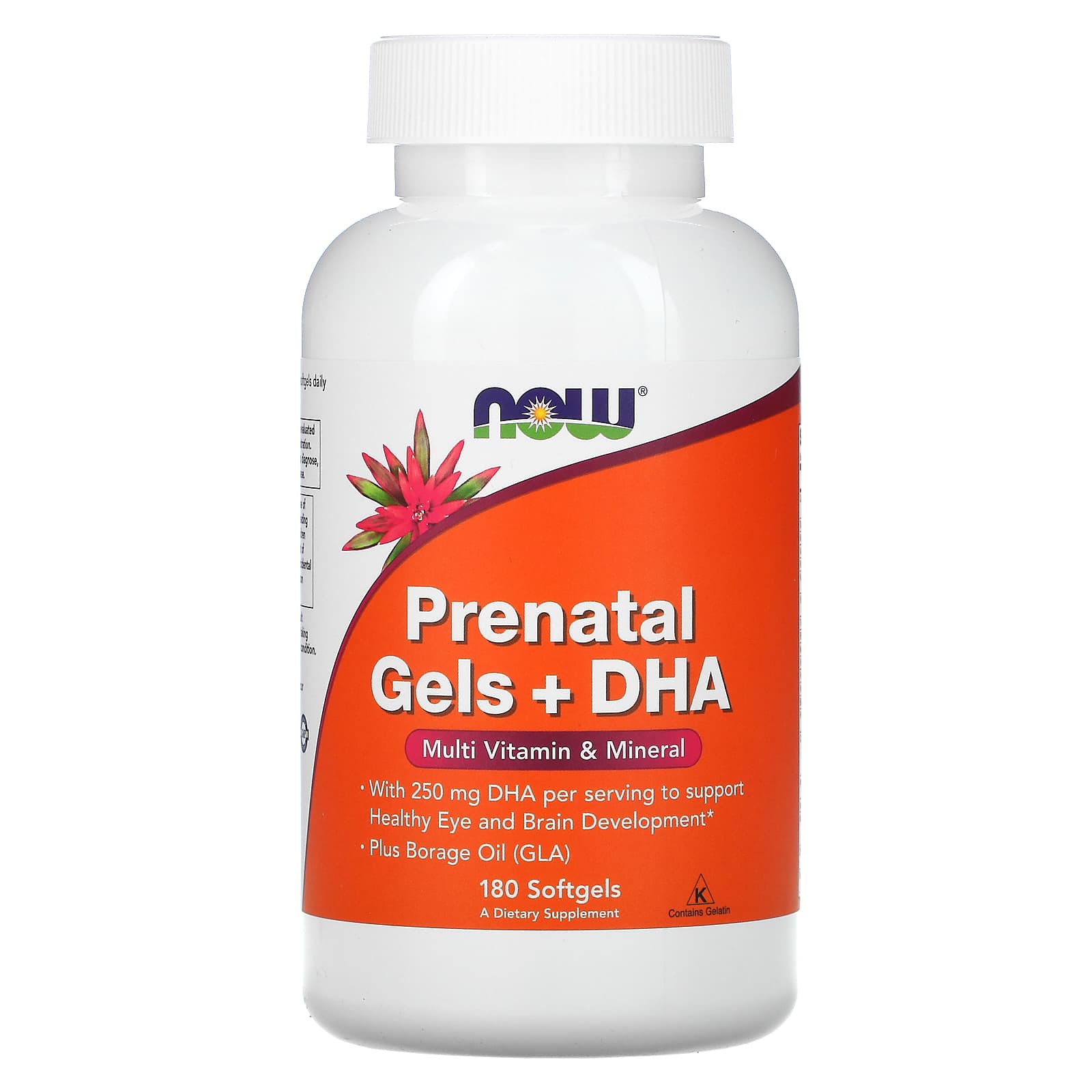 NOW Foods-Prenatal Gels + DHA-180 Softgels