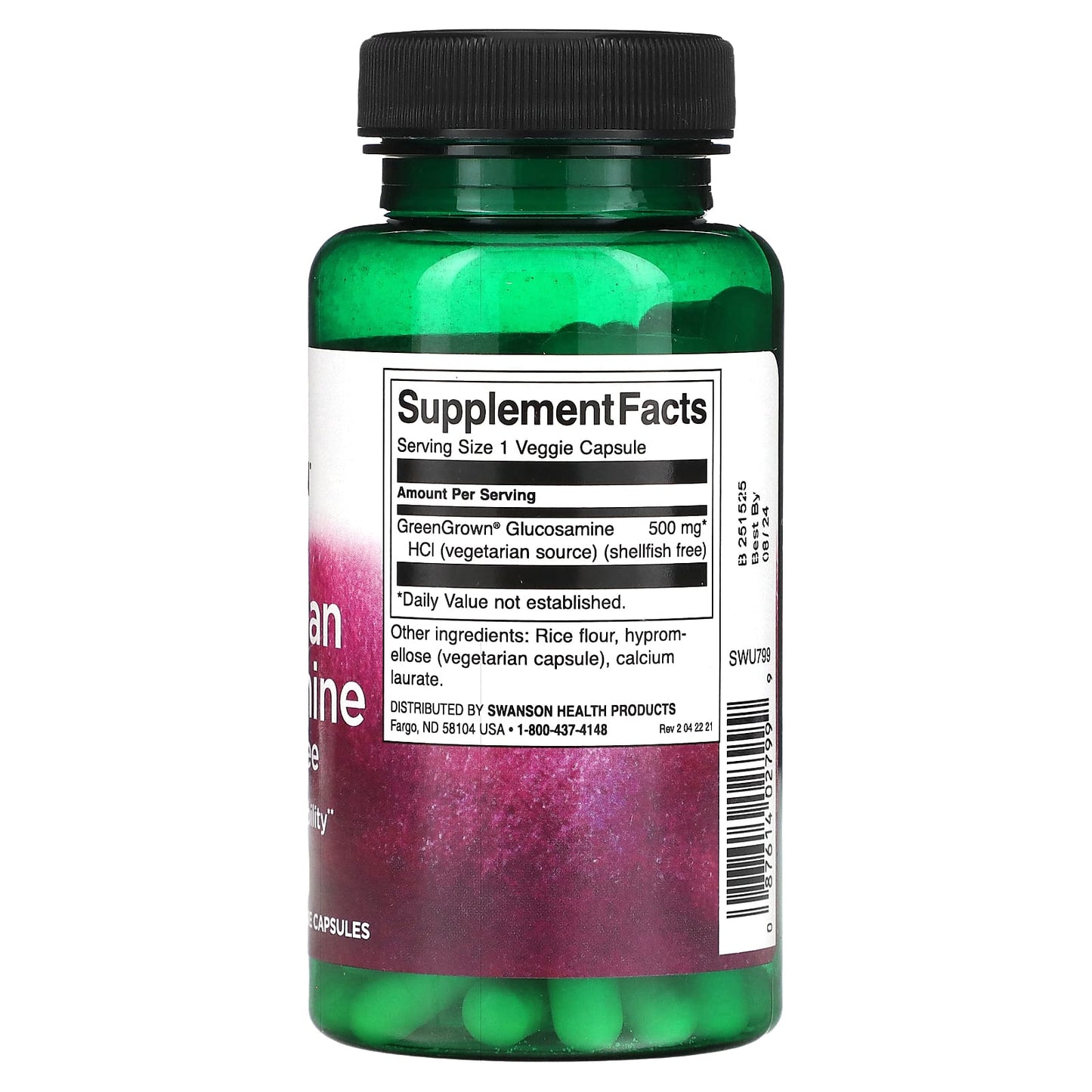 Swanson, Vegetarian Glucosamine, 500 mg, 90 Veggie Capsules