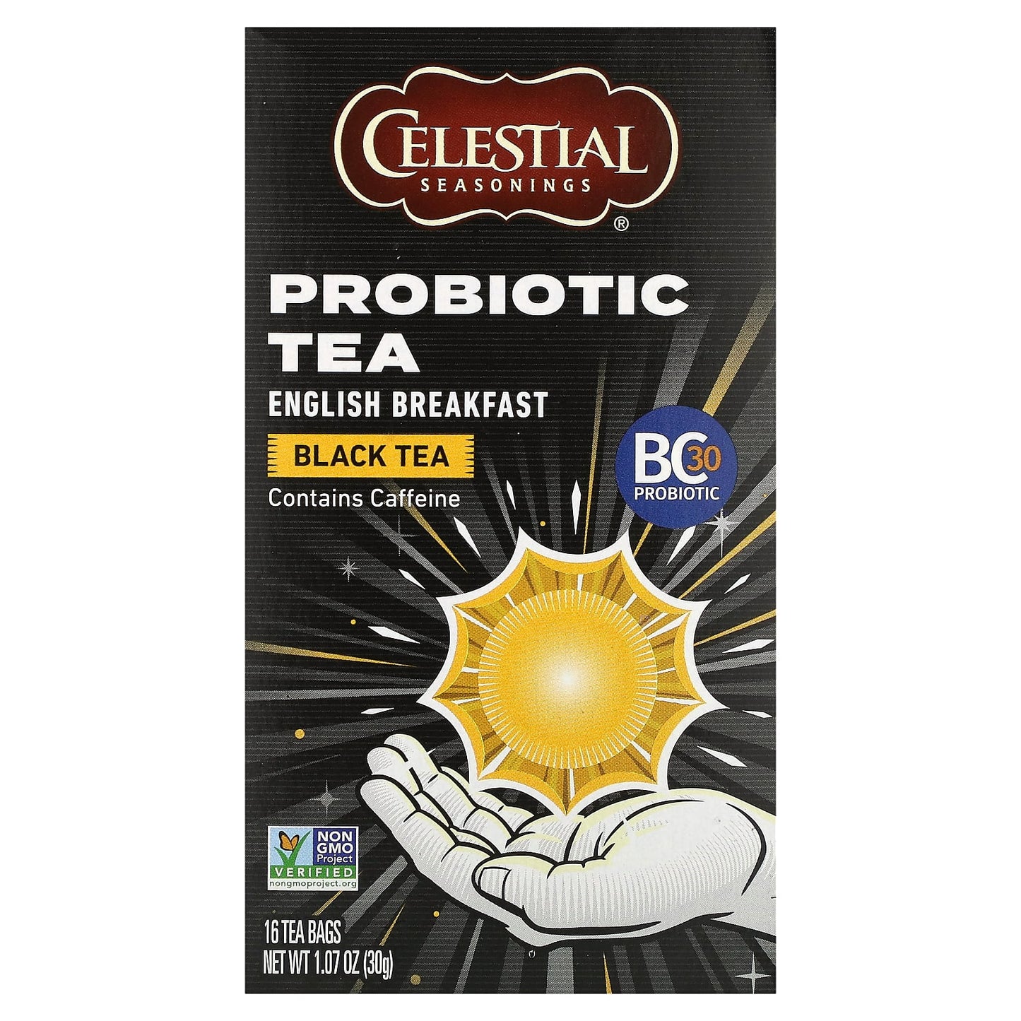 Celestial Seasonings-Probiotic Black Tea-English Breakfast-16 Tea Bags 1.07 oz (30 g)