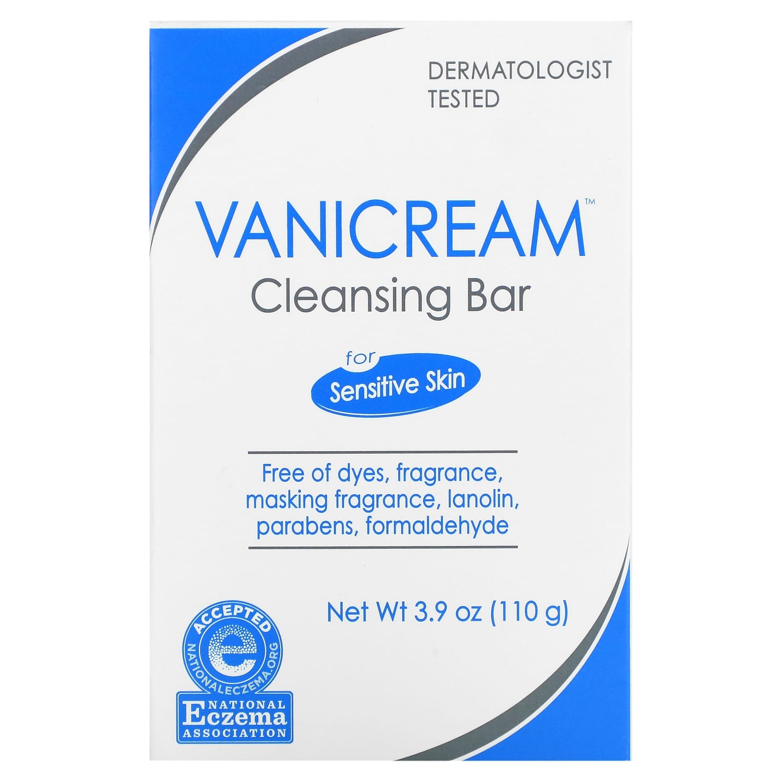 Vanicream-Cleansing Bar-For Sensitive Skin-Fragrance Free-3.9 oz (110 g)