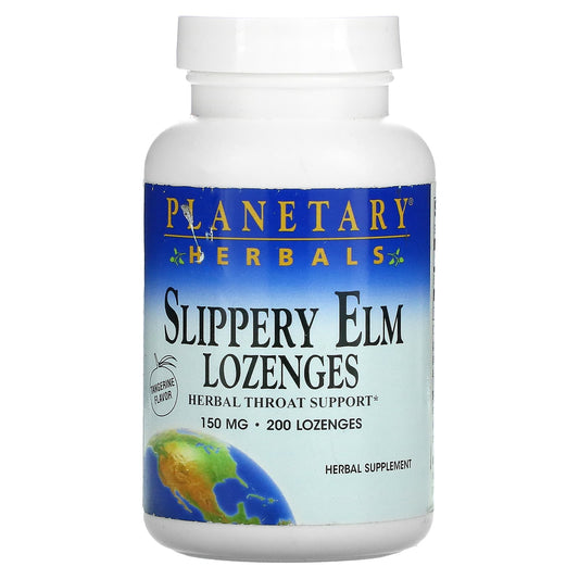 Planetary Herbals-Slippery Elm Lozenges-Tangerine -150 mg-200 Lozenges