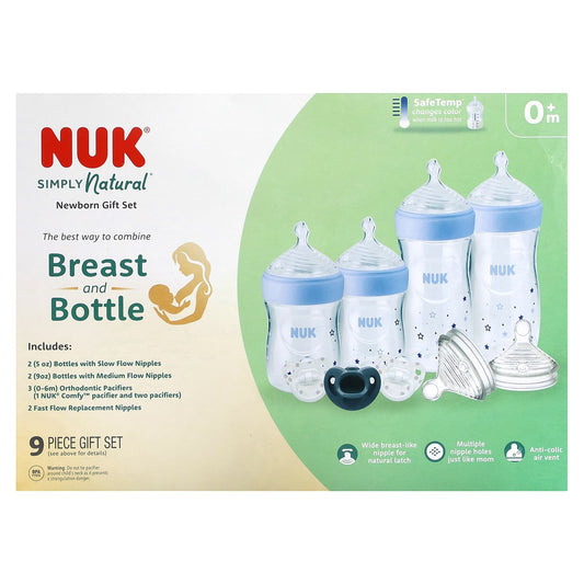 NUK-Simply Natural-Newborn Gift Set-0+ Months-9 Pieces