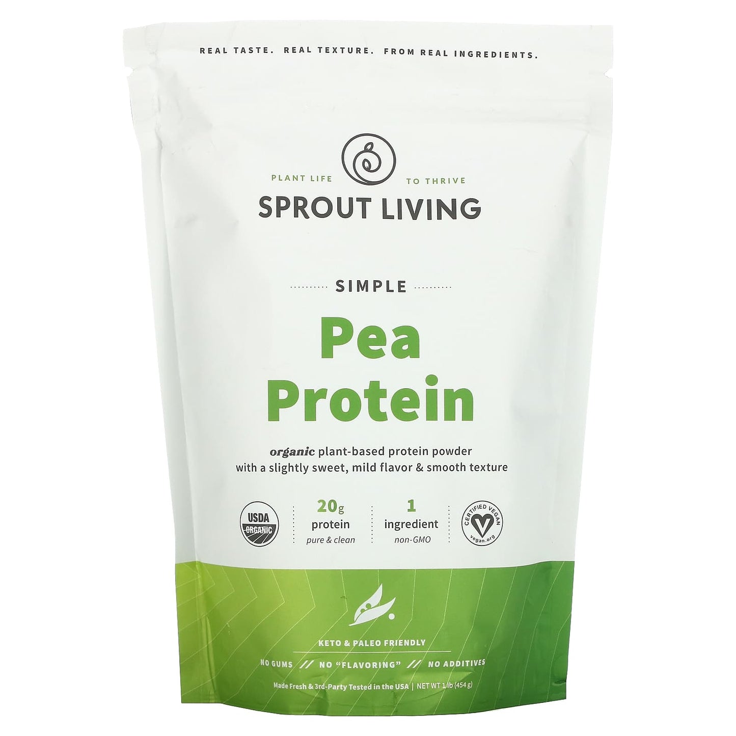 Sprout Living-Simple Pea Protein-1 lb (454 g)