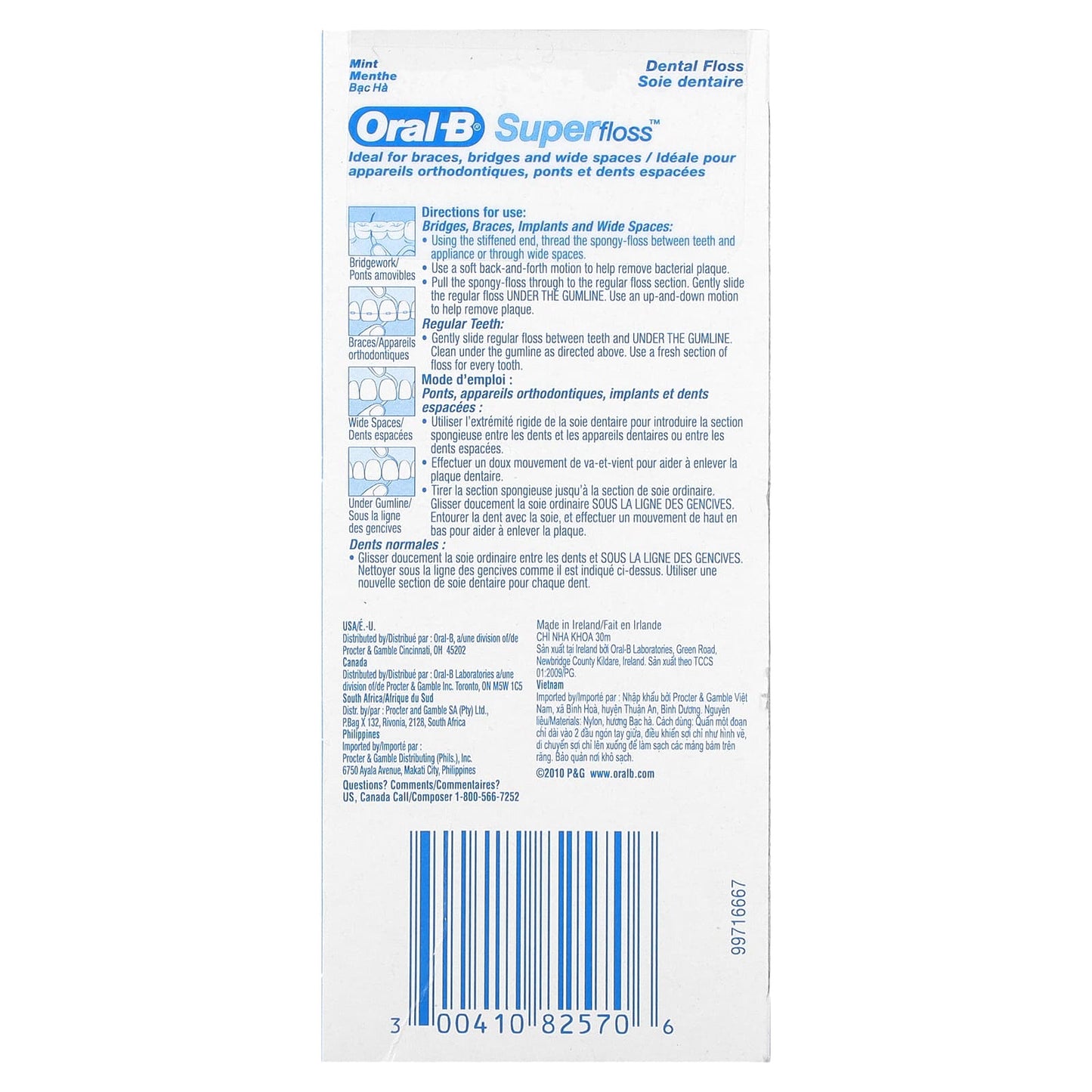 Oral-B, Super Floss, Mint, 50 Pre-Cut Strands