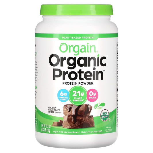 Orgain-Organic Protein Powder-Plant Based-Creamy Chocolate Fudge-2.03 lbs (920 g)