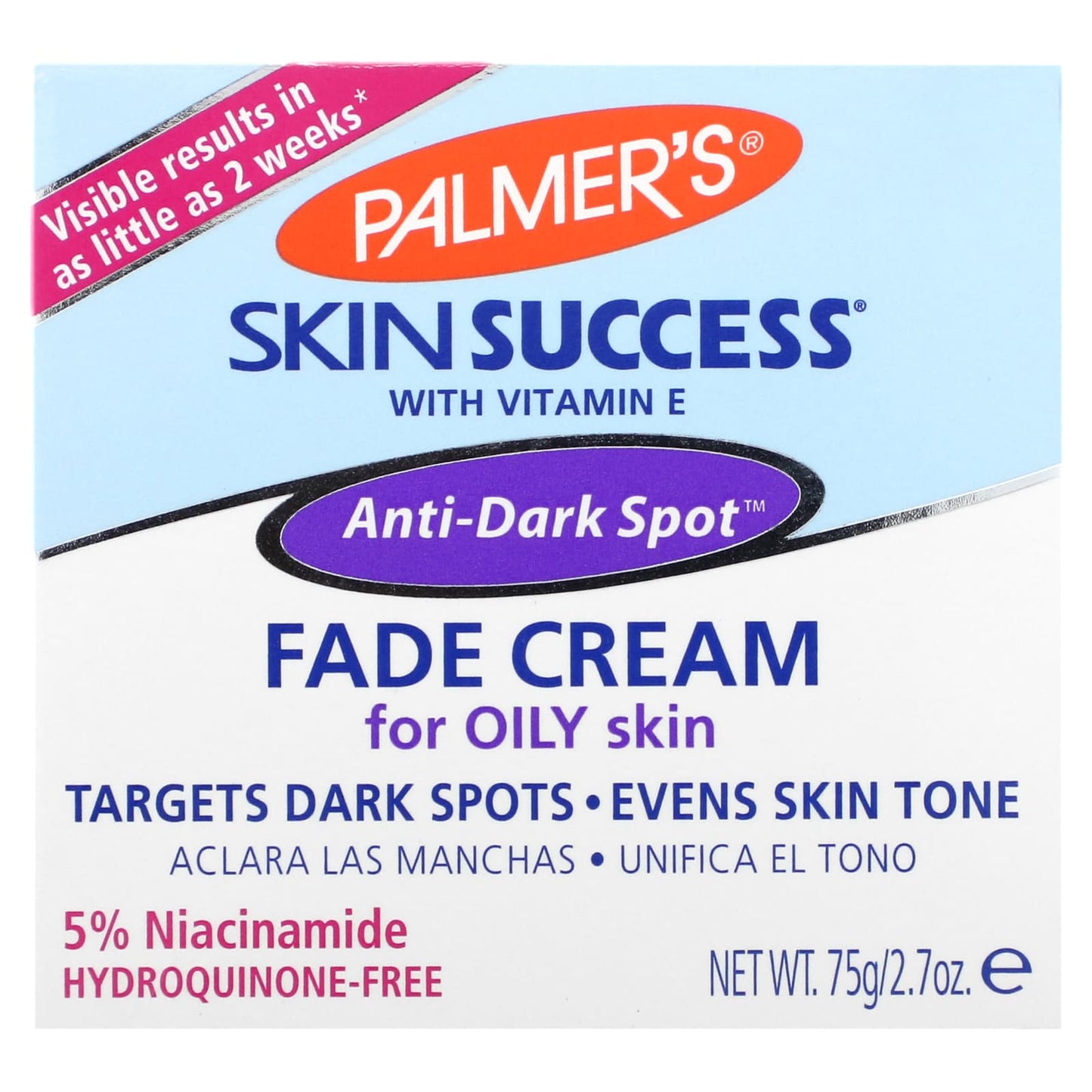 Palmer's, Skin Success with Vitamin E, Anti-Dark Spot Fade Cream for Oily Skin, 2.7 oz (75 g)