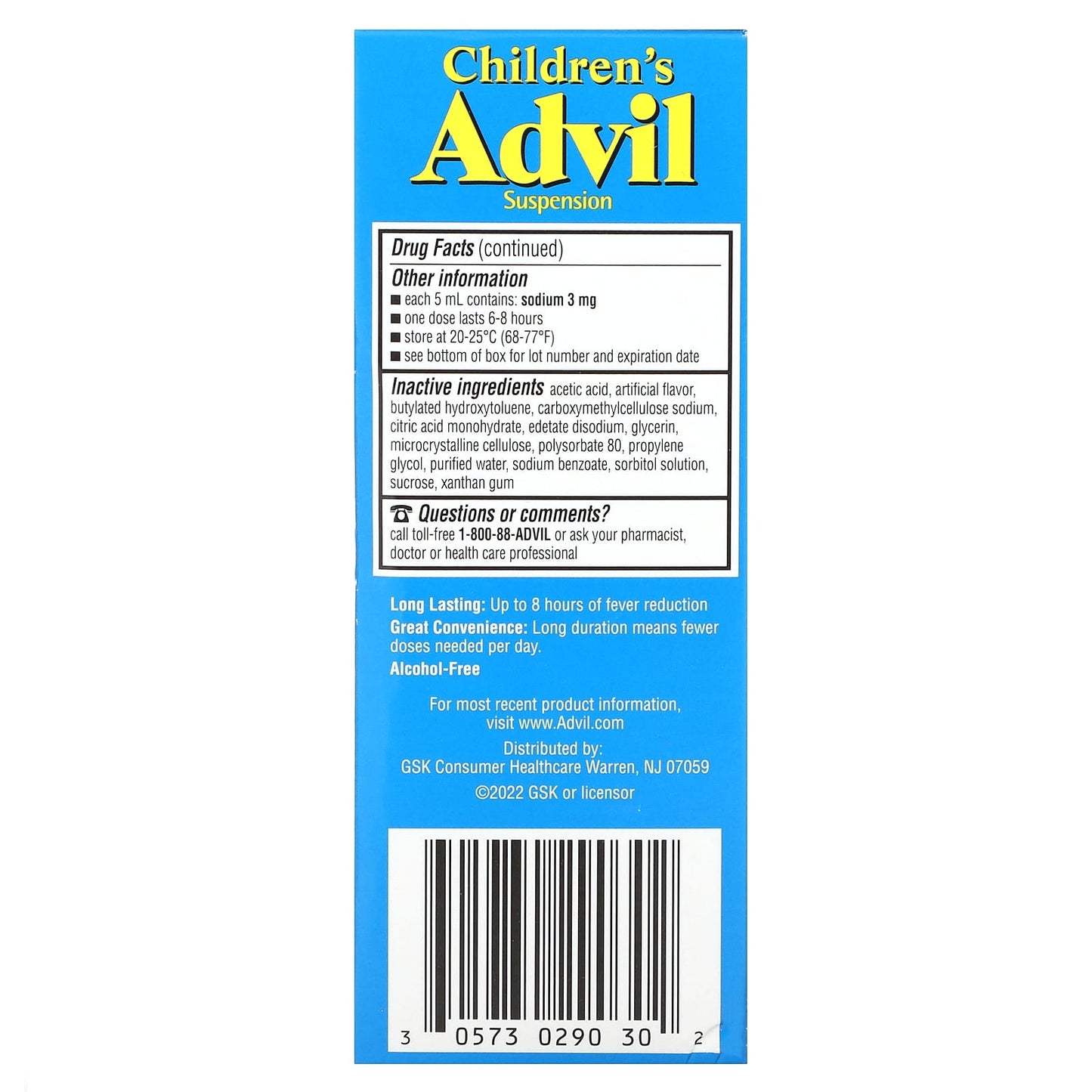 Advil, Children's Advil, Fever,  For Ages 2-11 Years, White Grape, 4 fl oz (120 ml)