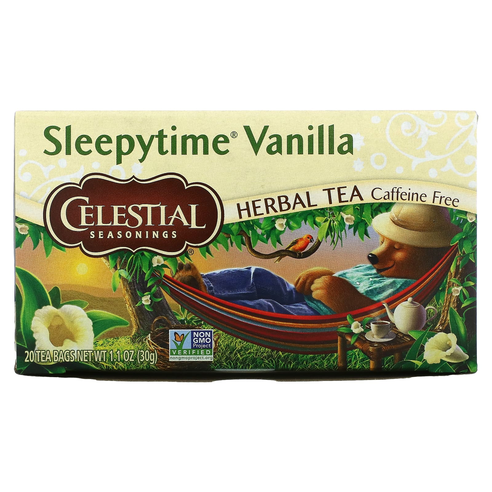 Celestial Seasonings-Herbal Tea-Sleepytime Vanilla-Caffeine Free-20 Tea Bags-1.1 oz (30 g)