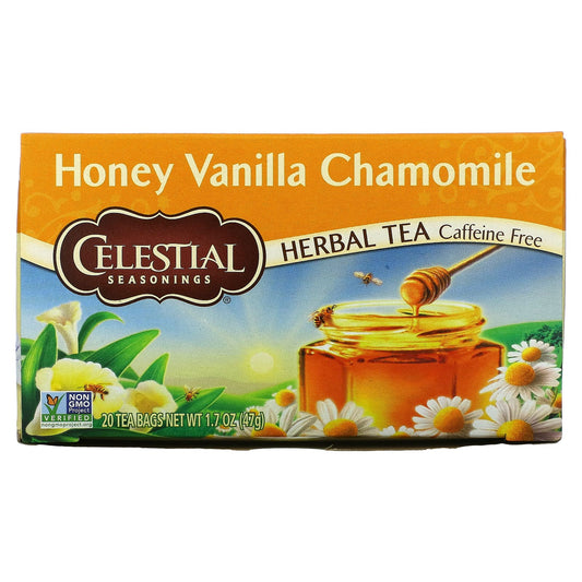 Celestial Seasonings-Herbal Tea-Honey Vanilla Chamomile-Caffeine Free-20 Tea Bags-1.7 oz (47 g)