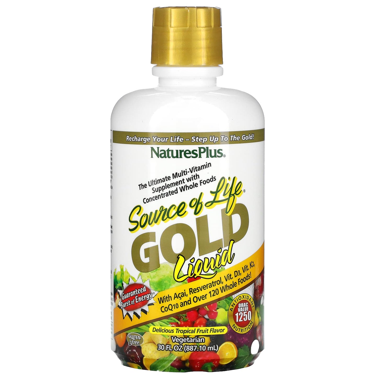 NaturesPlus-Source of Life-Gold Liquid-Tropical Fruit-30 fl oz (887.10 ml)