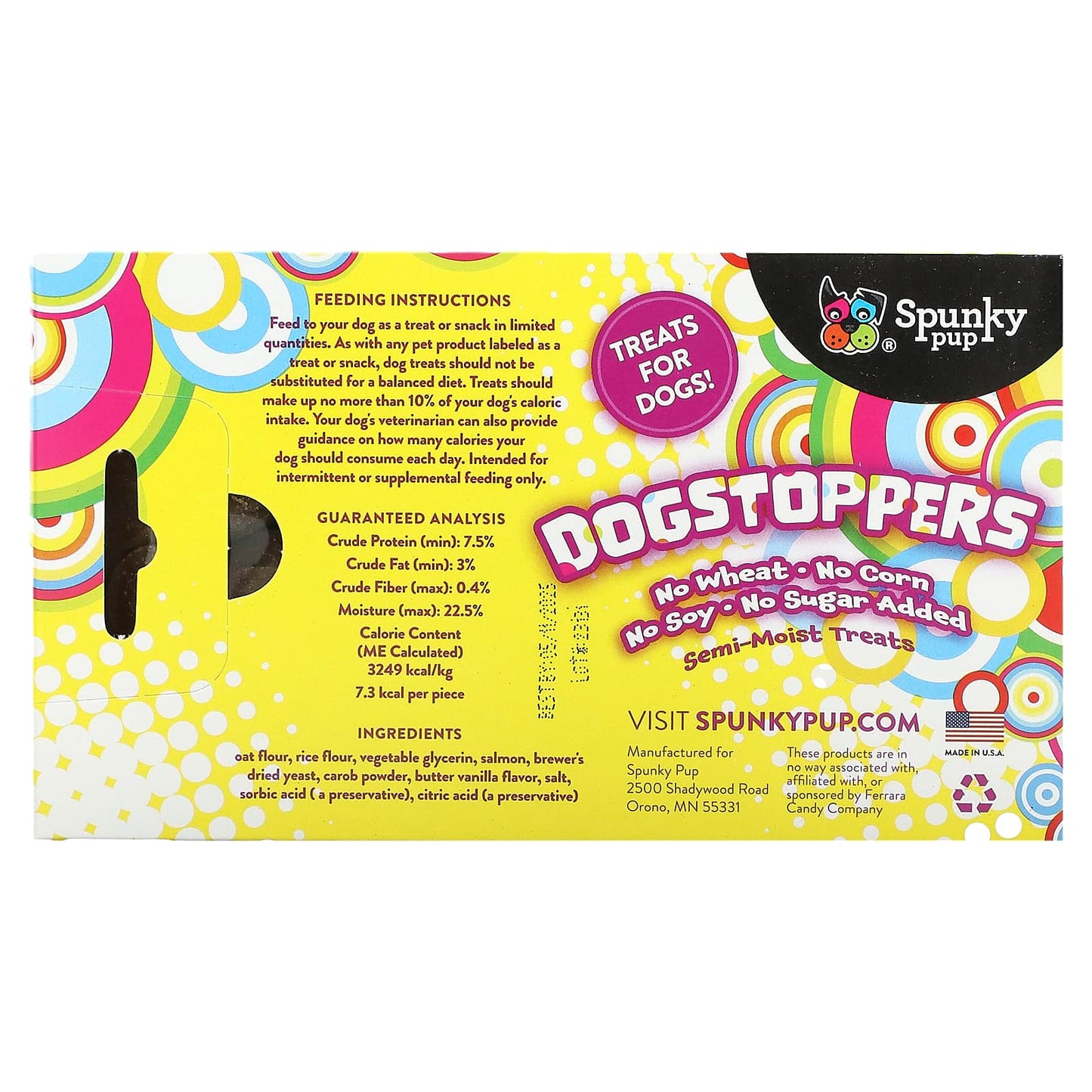 Spunky Pup, DogStoppers, Treats for Dogs, Salmon, 5 oz (142 g)