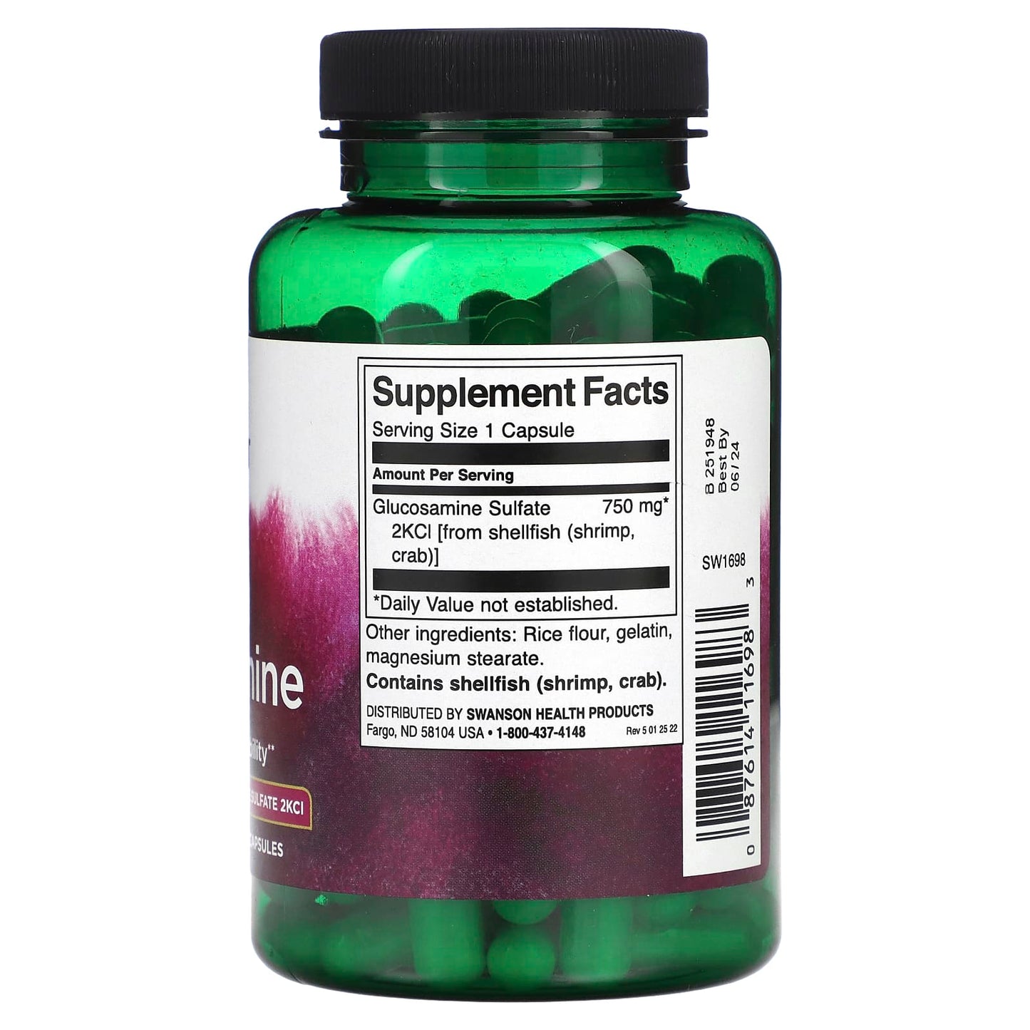 Swanson, Mega Glucosamine, 750 mg, 120 Capsules