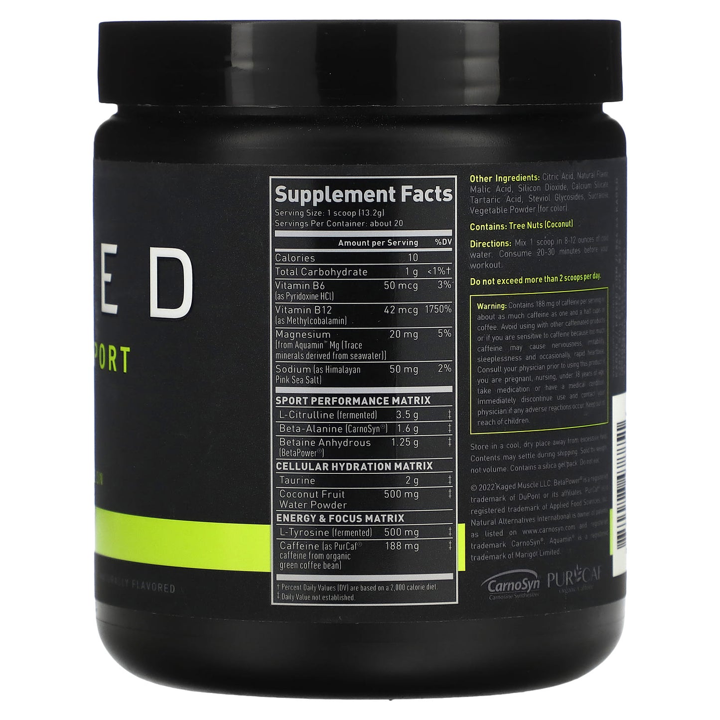 Kaged, PRE-KAGED Sport, Pre-Workout, Watermelon, 9.31 oz (264 g)