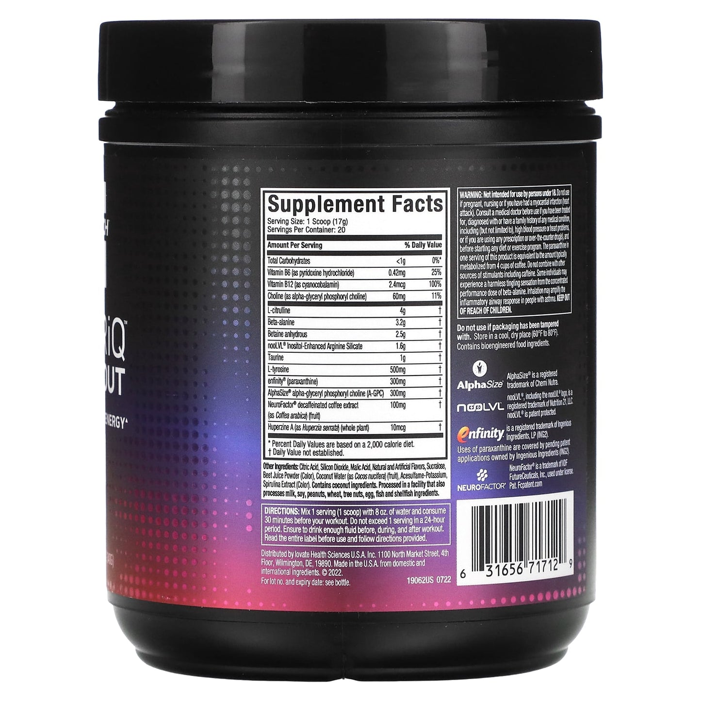 MuscleTech, EuphoriQ Pre-Workout, Icy Snow Cone, 11.99 oz (340 g)