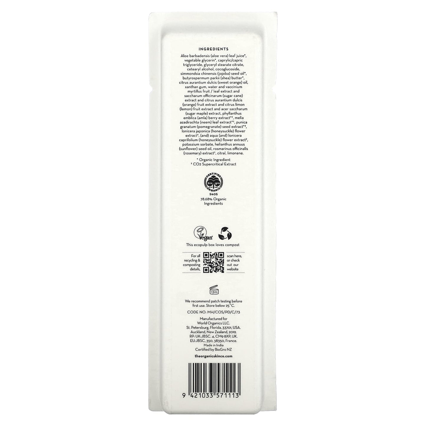 The Organic Skin Co., Clean Slate Cleanser, 3 fl oz (90 ml)