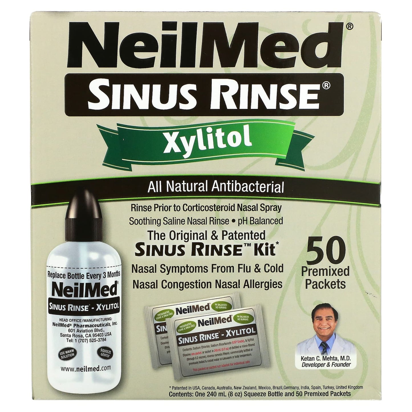 NeilMed-Sinus Rinse-Xylitol-Sinus Rinse Kit-2 Piece Kit