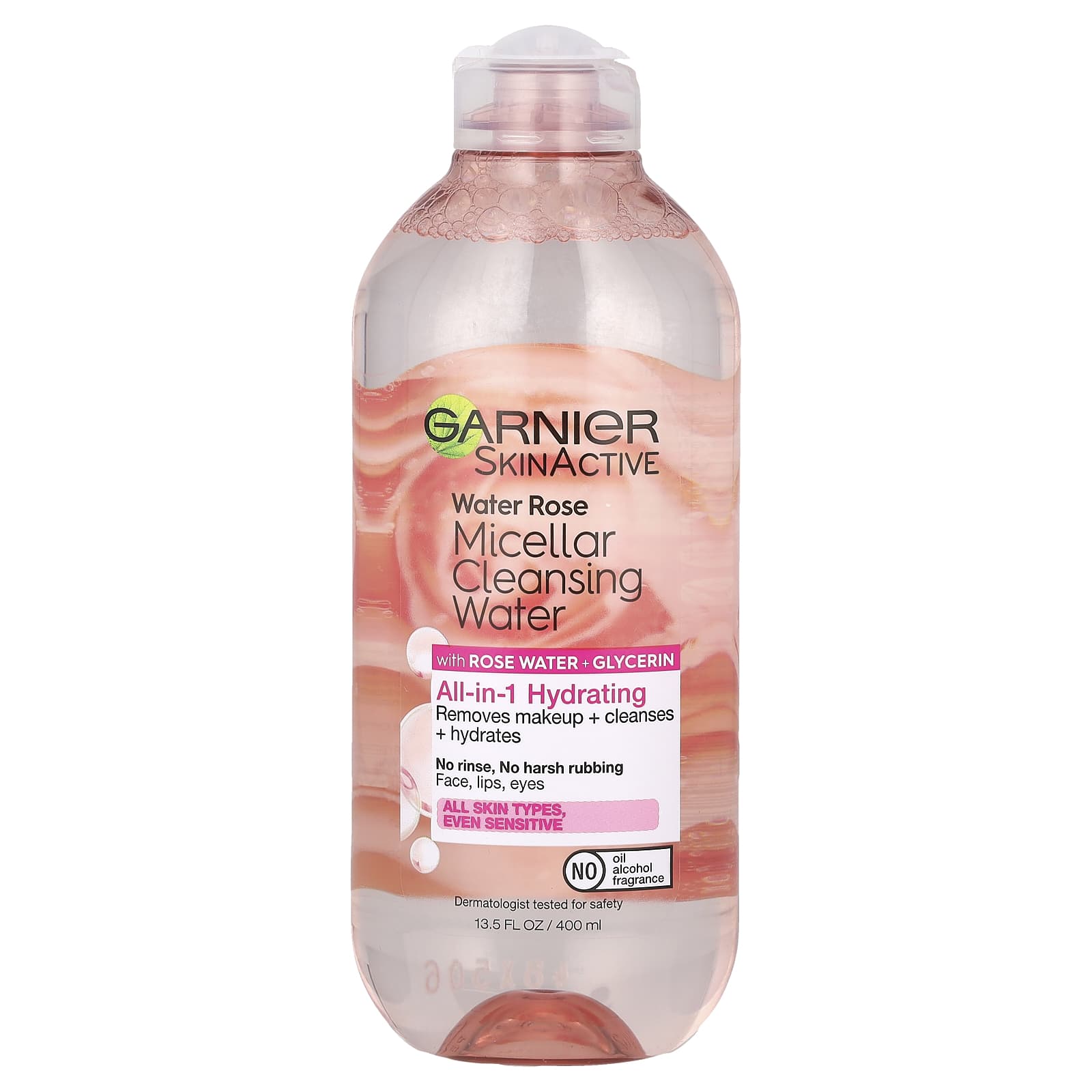 Garnier-SkinActive-Water Rose Micellar Cleansing Water with Rose Water + Glycerin-13.5 fl oz (400 ml)