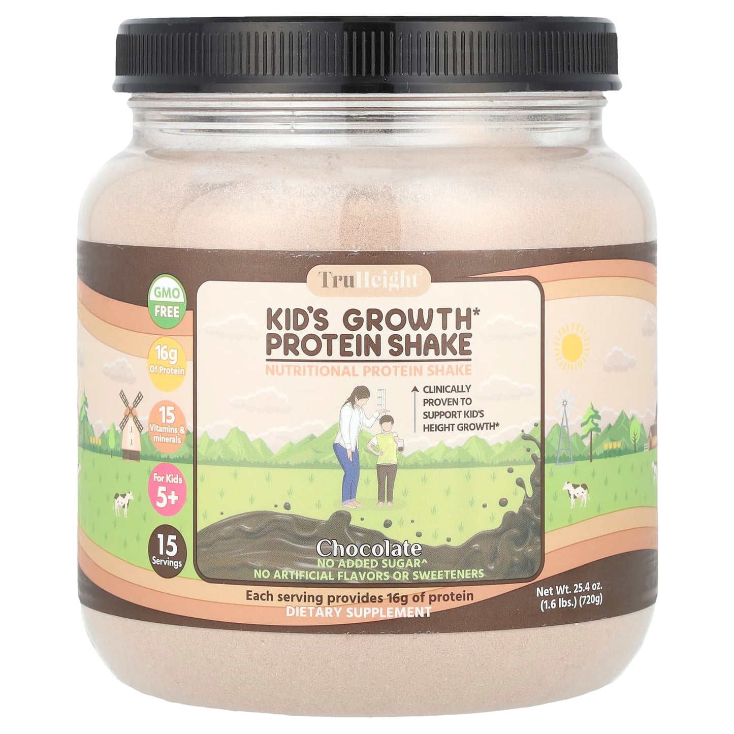 TruHeight-Kid's Growth Protein Shake-For Kids 5+-Chocolate-1.6 lbs (720 g)