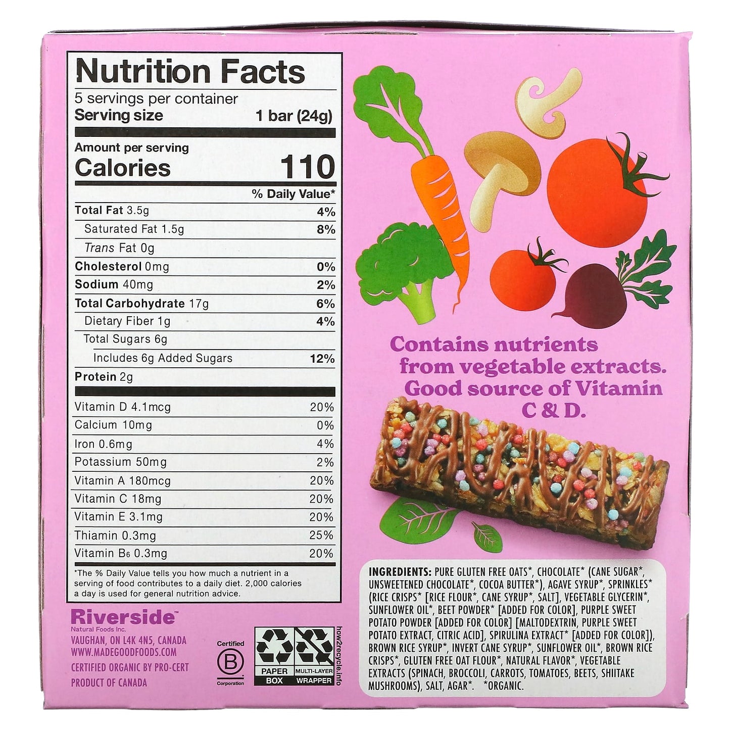 MadeGood, Granola Bars, Chocolate Drizzled, Birthday Cake, 5 Bars, 0.85 oz (24 g) Each