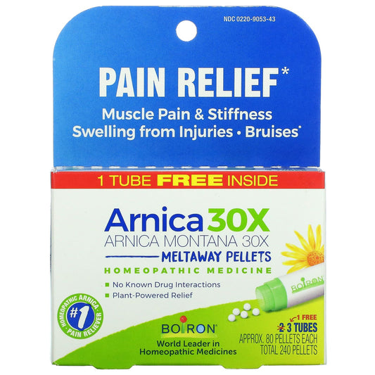 Boiron-Arnica 30X-3 Tubes-Approx. 80 Pellets Each