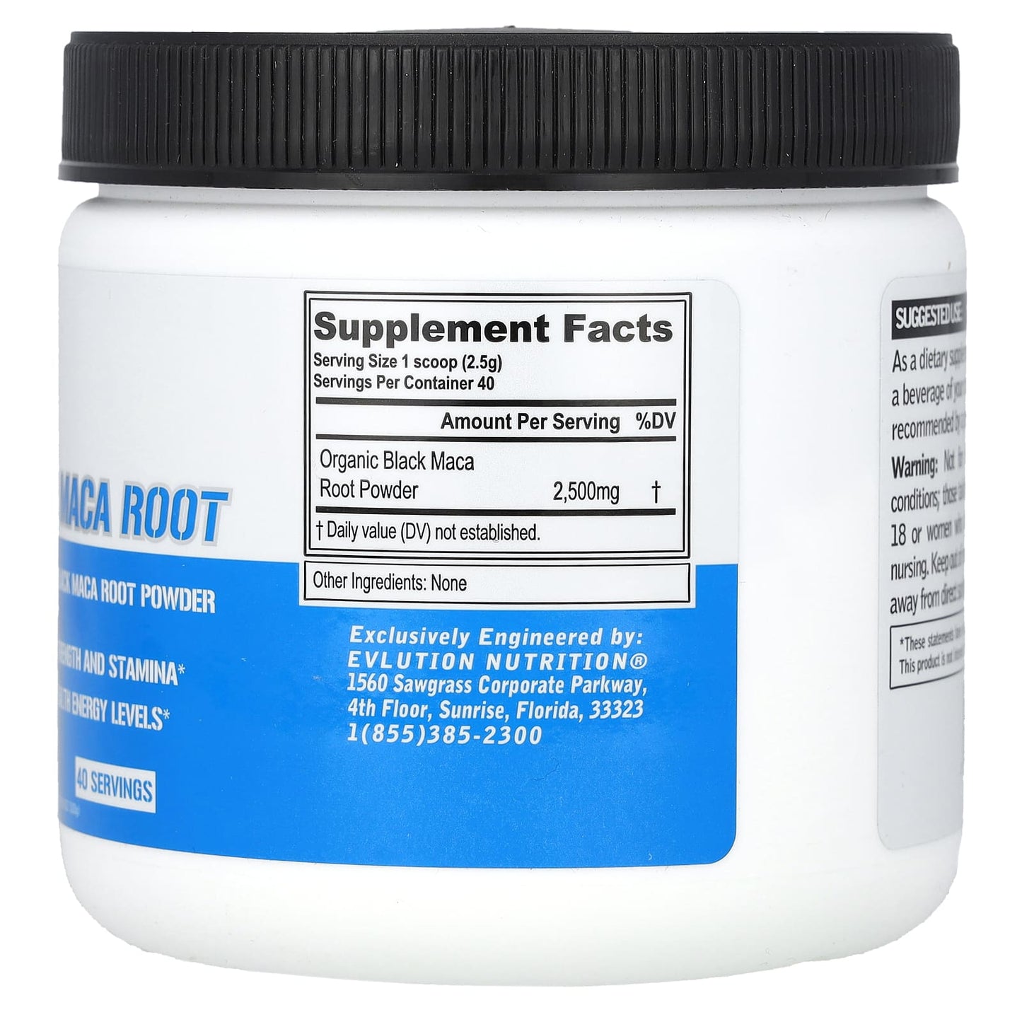 EVLution Nutrition, Black Maca Root, Unflavored, 3.53 oz (100 g)