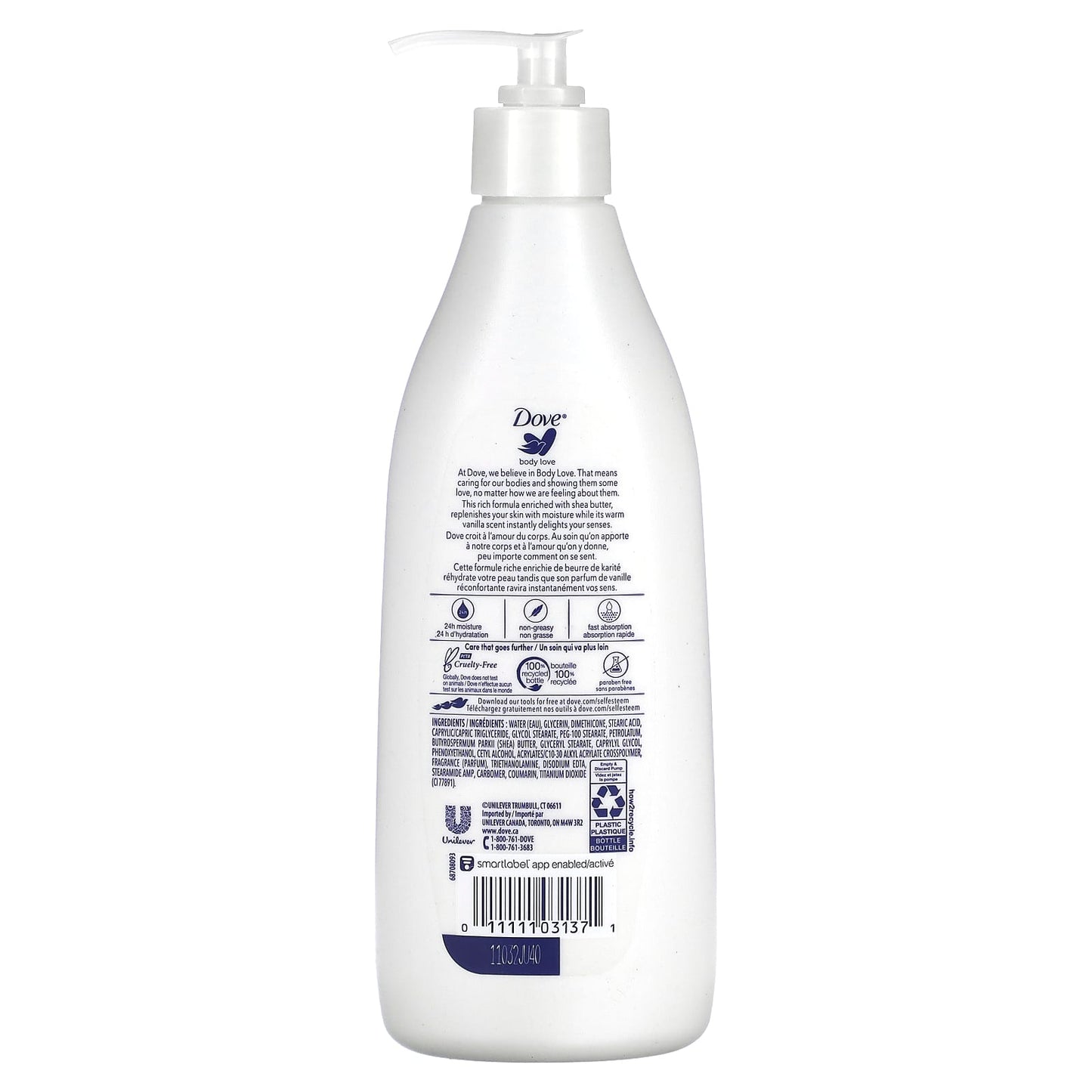 Dove, Pampering Care Lotion, Shea Butter, 13.5 fl oz (400 ml)