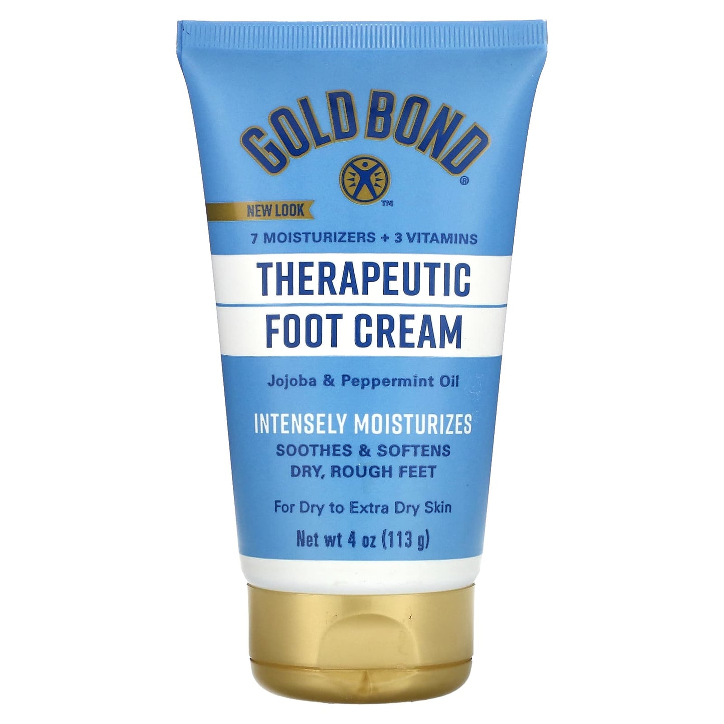 Gold Bond-Therapeutic Foot Cream-Jojoba & Peppermint Oil-4 oz (113 g)