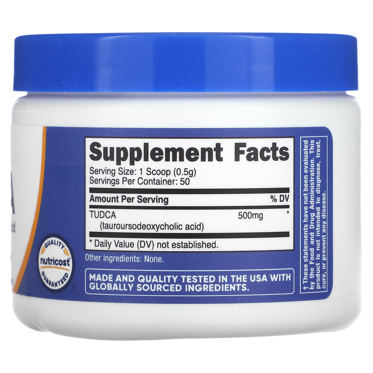 Nutricost, TUDCA, Unflavored, 0.9 oz (25 g)