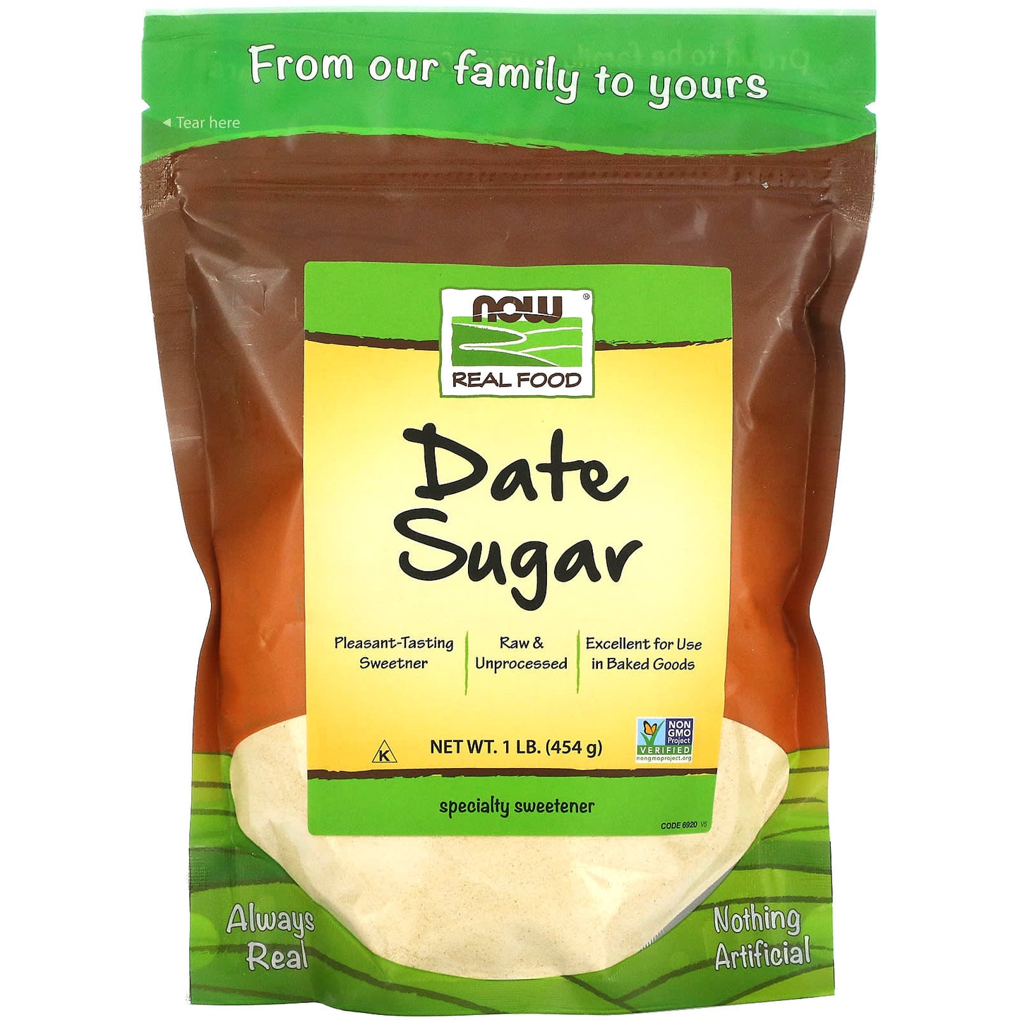 NOW Foods-Real Food-Date Sugar-1 lb (454 g)