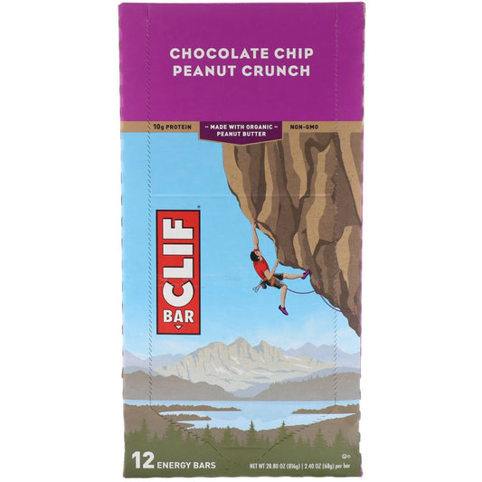 Clif Bar-Energy Bar-Chocolate Chip Peanut Crunch-12 Bars-2.40 oz (68 g) Each