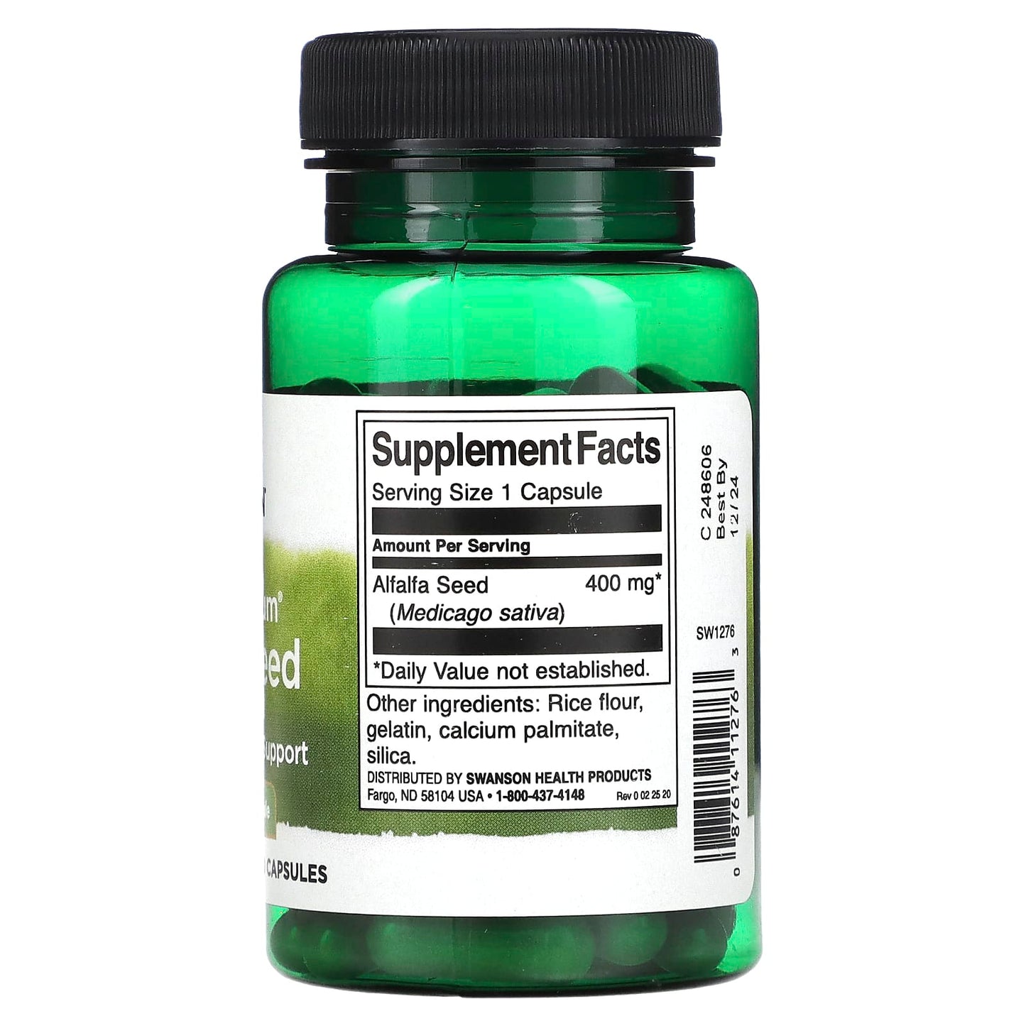 Swanson, Full Spectrum Alfalfa Seed, 400 mg, 60 Capsules