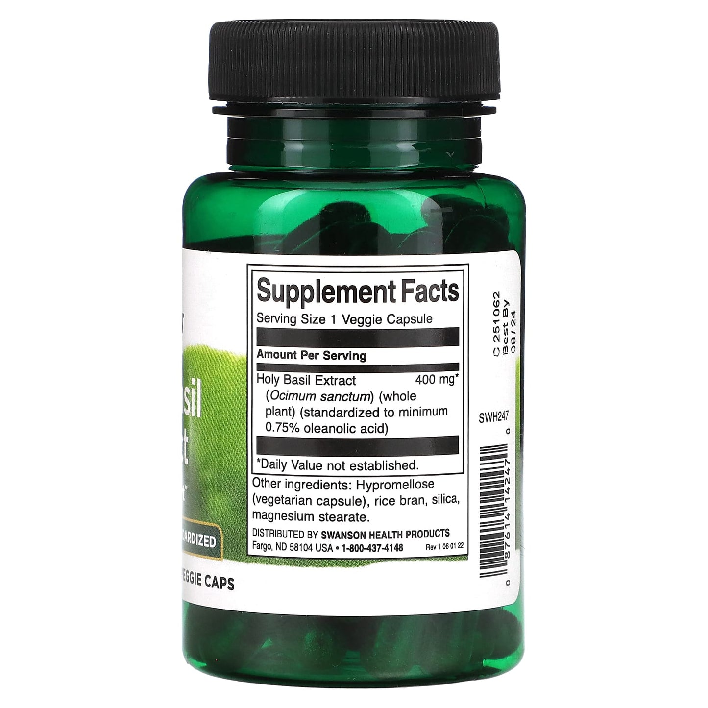 Swanson, Holy Basil Extract , 400 mg , 60 Veggie Caps