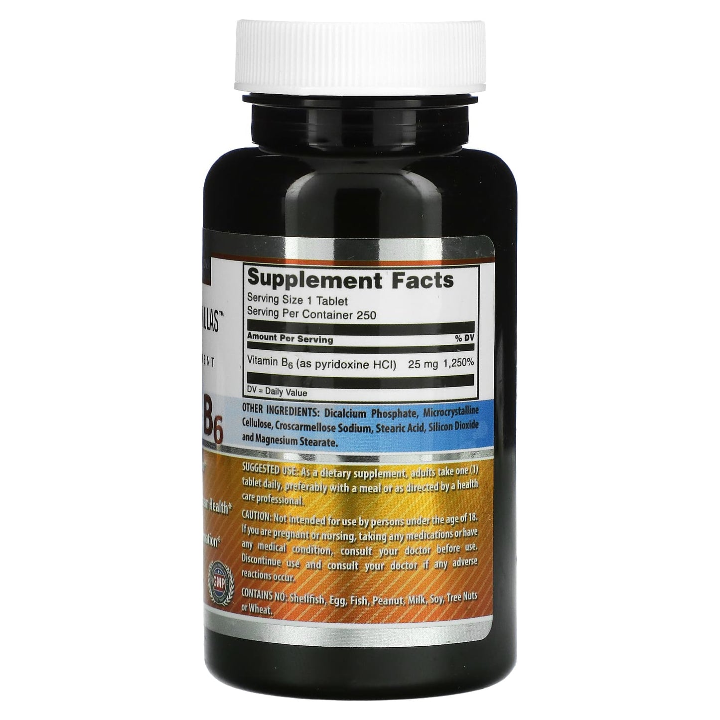 Amazing Nutrition, Vitamin B6, 25 mg, 250 Tablets