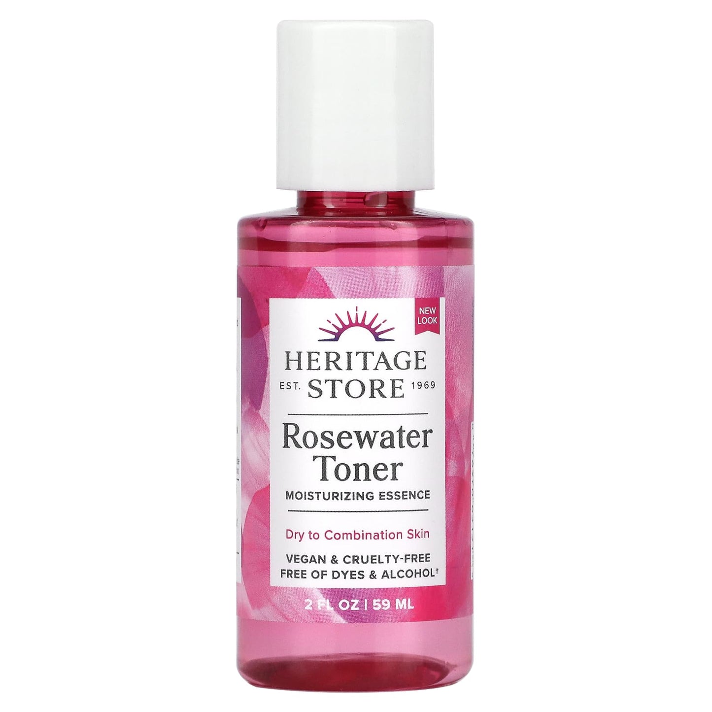 Heritage Store-Rosewater Toner-Dry to Combination Skin-2 fl oz (59 ml)