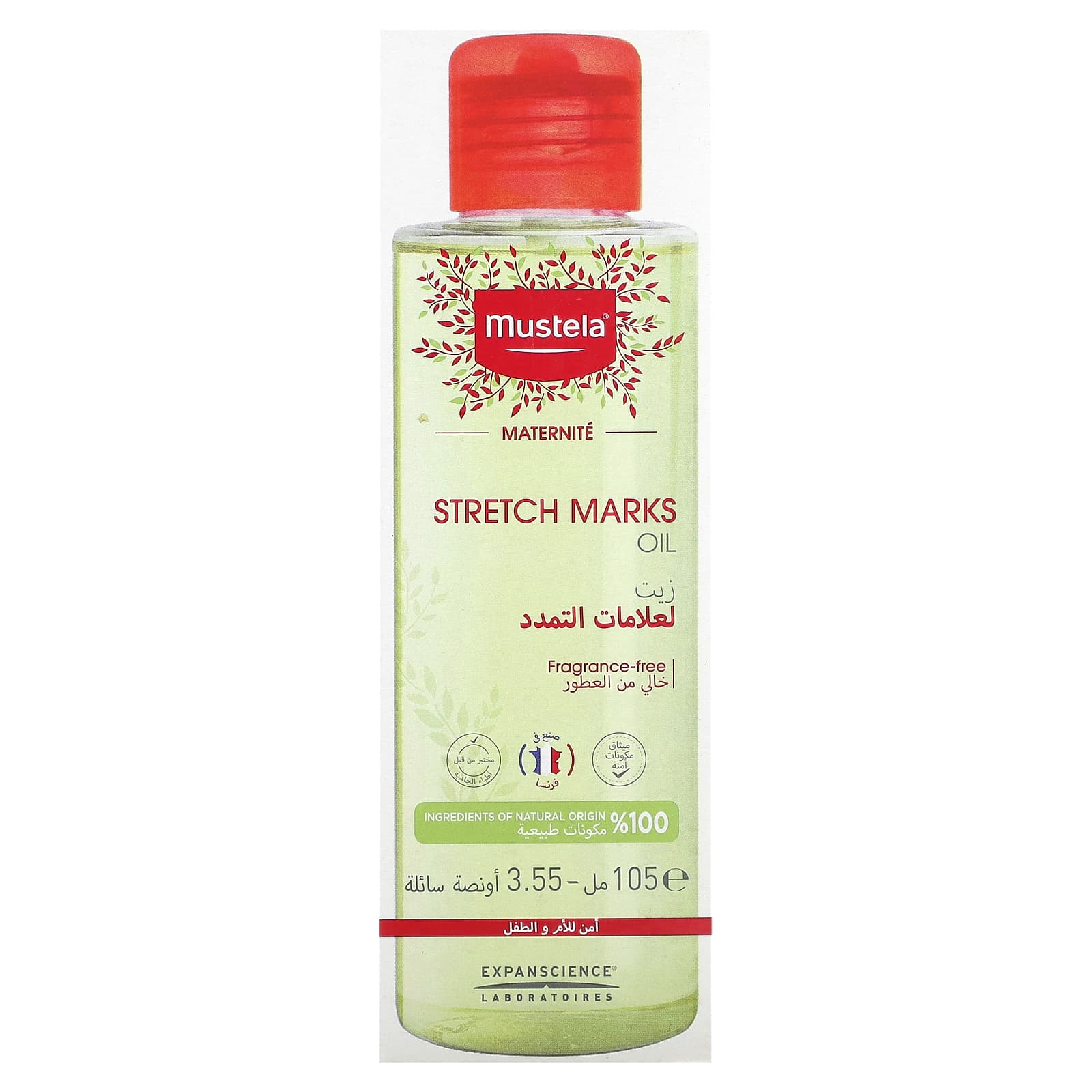 Mustela-Stretch Marks Oil-Fragrance Free-3.55 fl oz (105 ml)