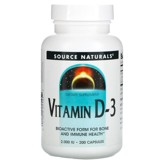 Source Naturals-Vitamin D-3-2,000 IU-200 Capsules