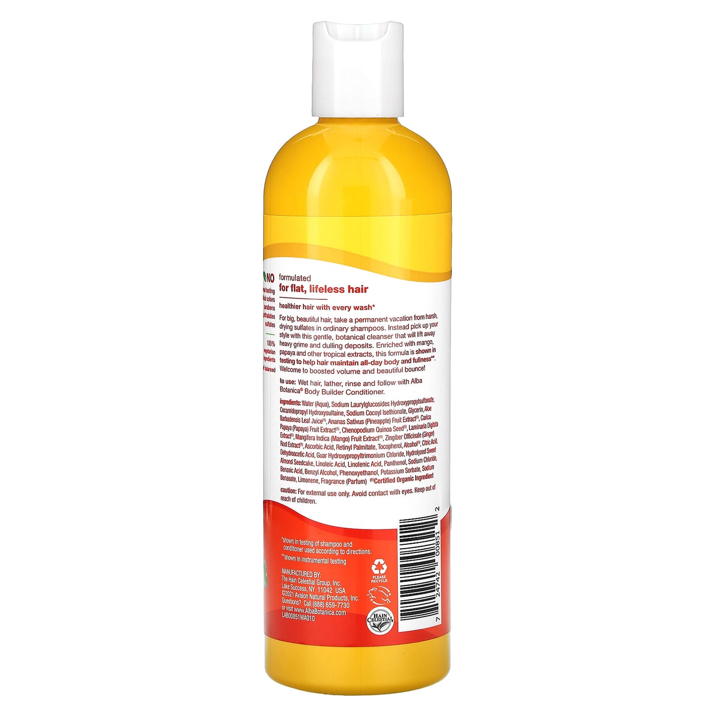 Alba Botanica, Body Builder Shampoo, Mango, 12 fl oz (355 ml)