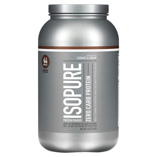 Isopure-Zero Carb-Protein Powder-Cookies & Cream-3 lb (1.36 kg)