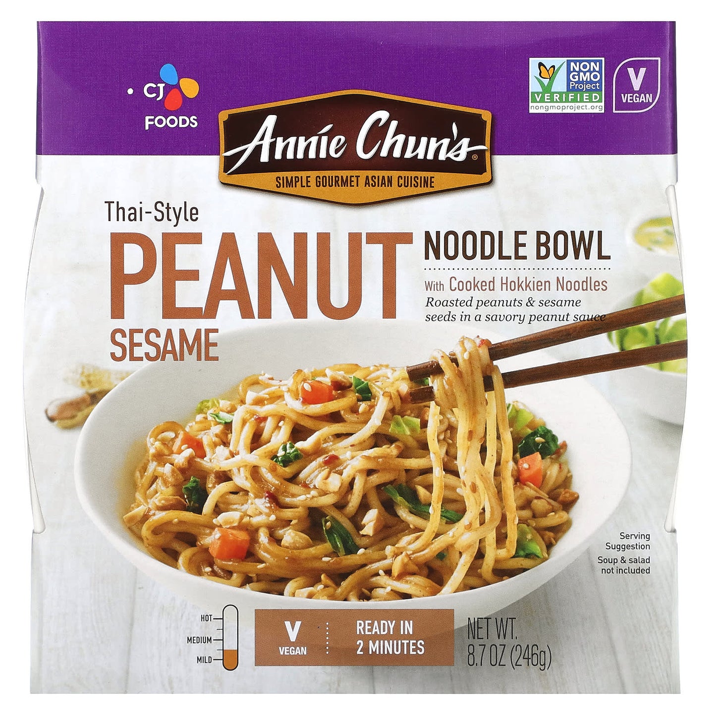 Annie Chun's-Noodle Bowl-Thai-Style Peanut Sesame-Mild-8.7 oz (246 g)