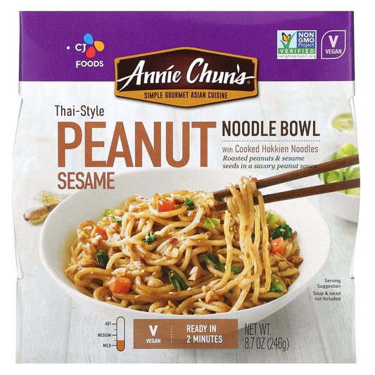 Annie Chun's-Noodle Bowl-Thai-Style Peanut Sesame-Mild-8.7 oz (246 g)