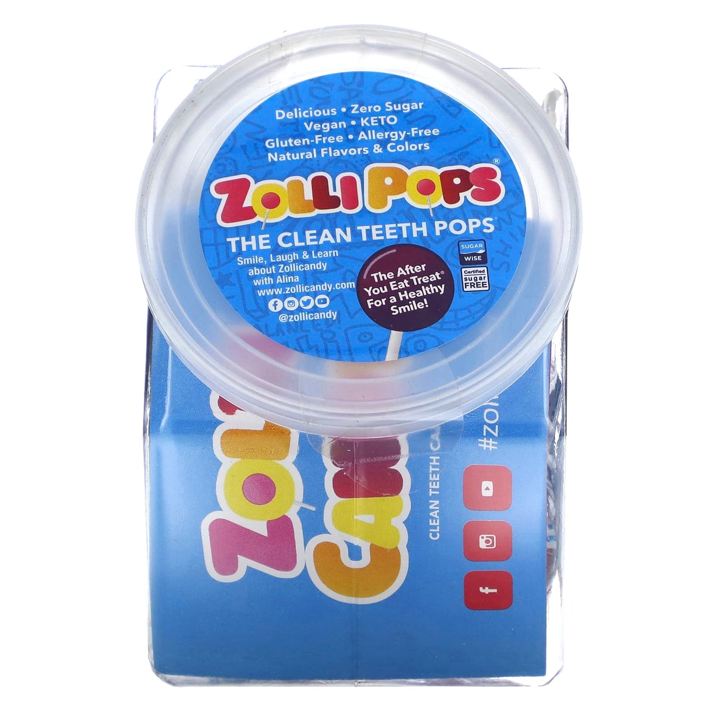 Zollipops-The Clean Teeth Pops-Assorted-5.2 oz-Approx. 23 Pops