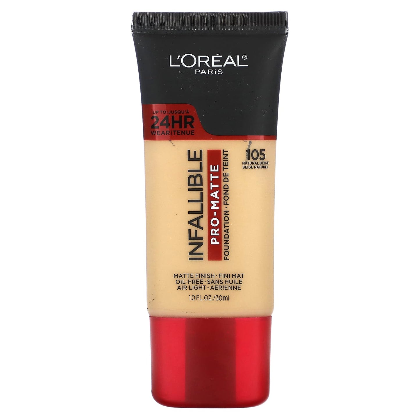 L'Oréal-Infallible Pro-Matte Foundation-105 Natural Beige-1 fl oz (30 ml)