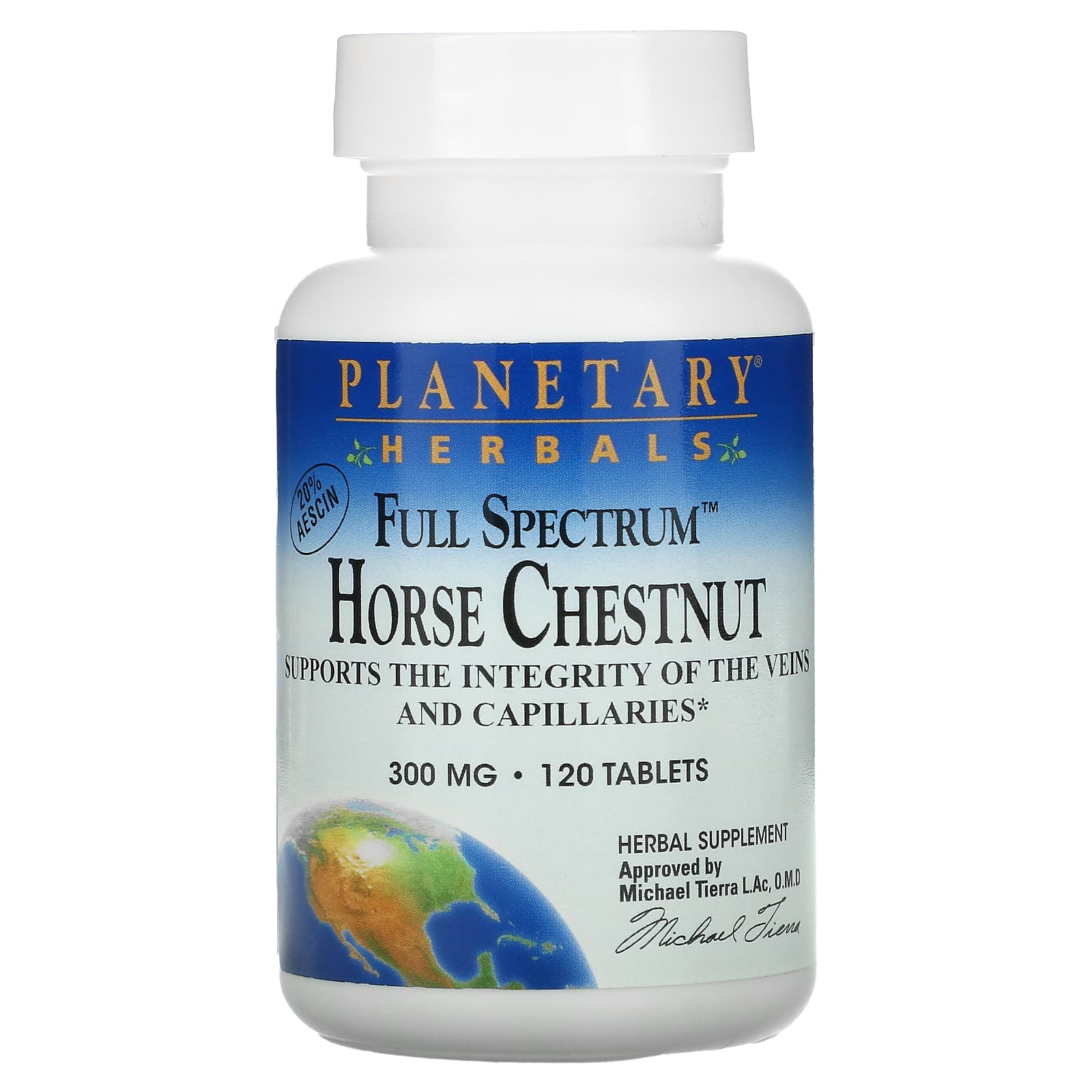 Planetary Herbals-Full Spectrum Horse Chestnut-300 mg-120 Tablets